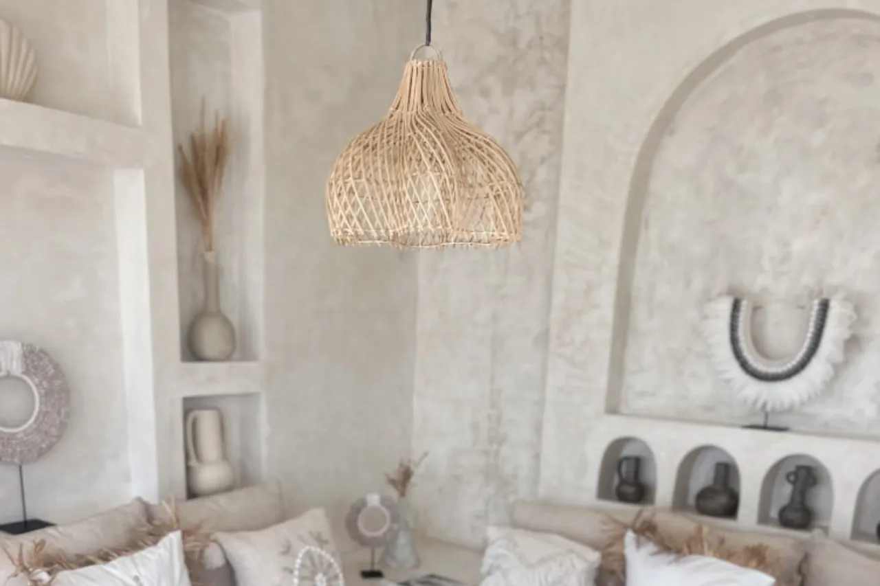 lampa rattanowa Kwiatek S
